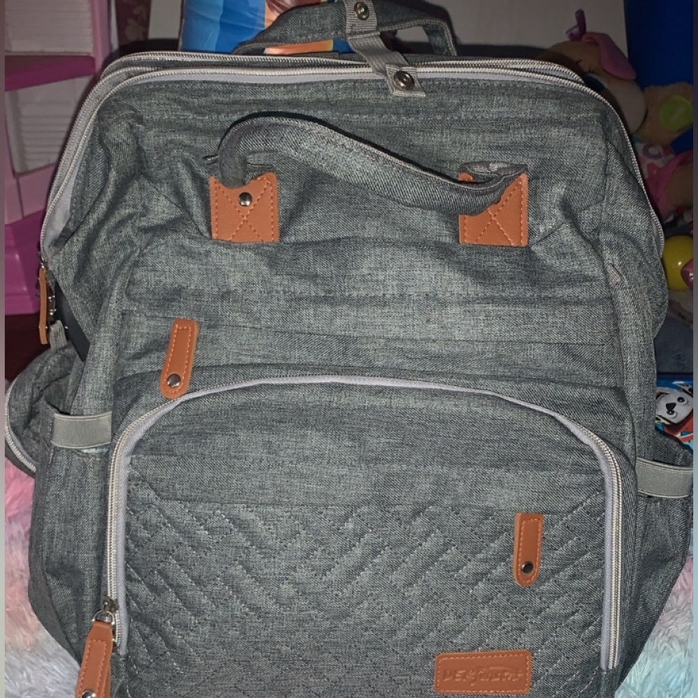 UNISEX Grey Diaper Bag